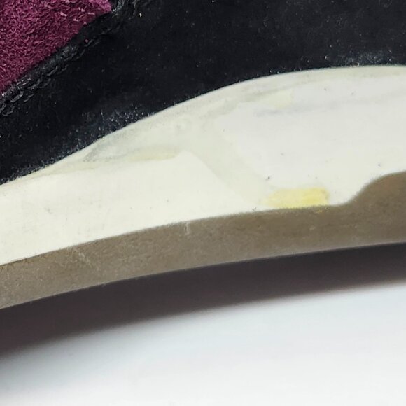 Ashitalia Women's Black/Coral Suede Athletic Wedge Sneakers Size 38 - Picture 8 of 9